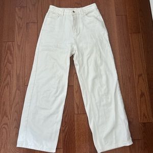 Shein Straight Leg White Denim Jeans Size M (fits like a size 4-6)